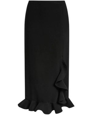 Moschino Crepe Rok Met Ruches - Zwart
