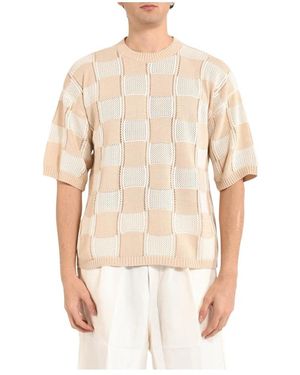 Laneus Round-Neck Knitwear - Natural