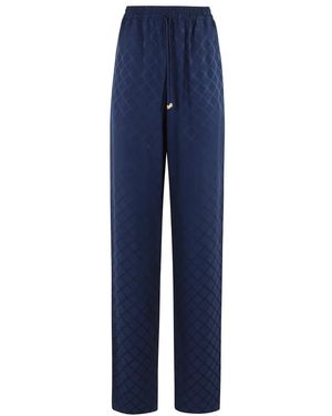 Elisabetta Franchi Straight Trousers - Blue