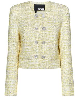 ROTATE BIRGER CHRISTENSEN Tweed Jackets - Yellow