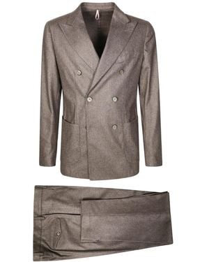 Santaniello Double Breasted Suits - Grigio