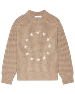 Etudes Studio Gerippter Rundhalsausschnitt Pullover - Natur