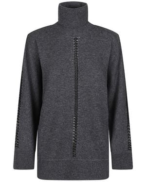 P.A.R.O.S.H. P.A.R.O..H. ,Truien & Vesten ,Grijs ,Liller Turtle Neck Long Sleeve Sweater