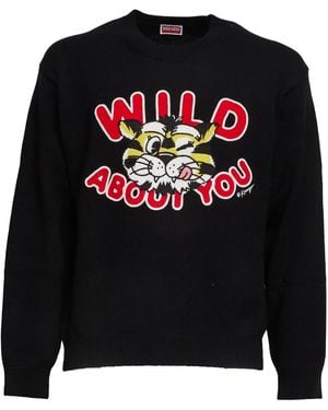 KENZO Round-Neck Knitwear - Black