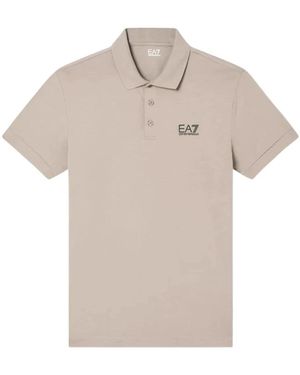 EA7 Tops ,Polo Met Logo - Naturel
