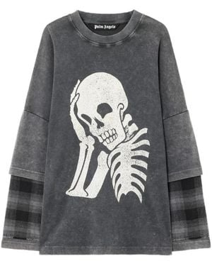 Palm Angels Long Sleeve Tops - Grey