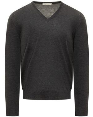 FILIPPO DE LAURENTIIS Royal V-Hals Trui - Grijs
