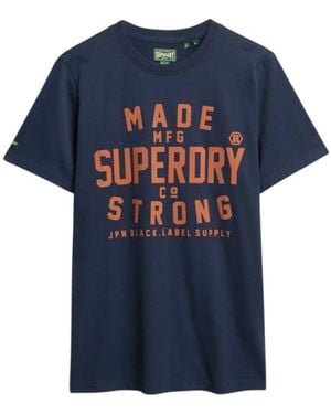 Superdry Blauw Katoenen Werkshirt