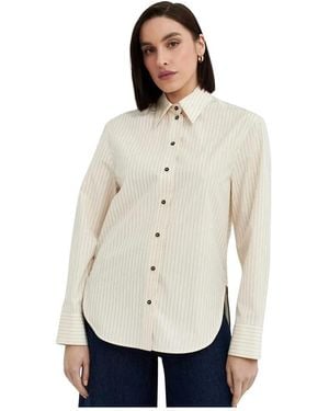 Loulou de Saison Overhemden ,Katoen Alim Shirt - Naturel