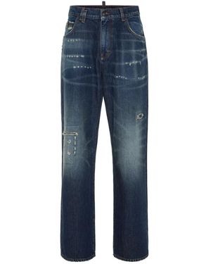 Philipp Plein Straight Jeans - Azul