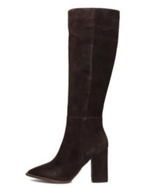 Notre-v Schoenen ,Bruin ,Wol Elegante Hoge Laarzen Voor Herfst/Winter - Zwart