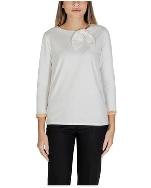 Alviero Martini 1A Classe Weißer langarm-strick - Grau