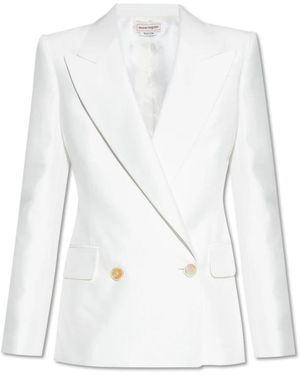 McQueen Dubbelrijige Blazer - Wit