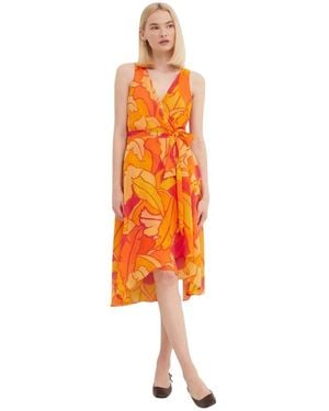 Joseph Ribkoff Wickelkleid Mit Tropischem Print - Orange
