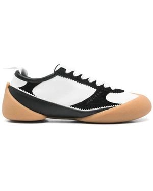 McQueen Weiße Schnürsneaker Mit Gummisohle - Schwarz