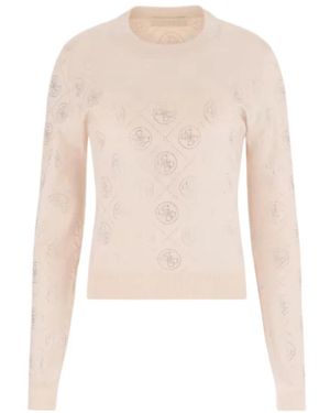 Guess Rhinestones Sweater - Naturel