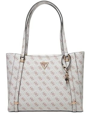 Guess Tassen ,Wit ,Leer Shopper Tote - Grijs