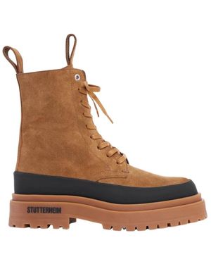 Stutterheim Lace-Up Boots - Marrone
