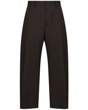 Studio Nicholson Broeken ,Bruin ,Wol Fume Pant - Zwart