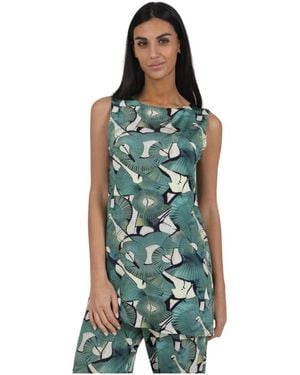 Alpha Studio Sleeveless Tops - Green