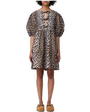 Ganni Short Dresses - Marrone