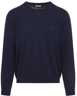 Etro Gestrickter C-Ausschnitt - Blau