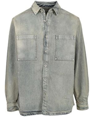 Rick Owens Denim Jackets - Grey