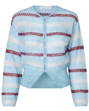 Samsøe & Samsøe Slim Short Cardigan - Blau