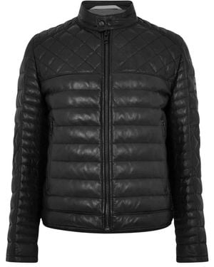 BOSS Jassen ,Zwart ,Leer Jonn Nappa Leren Jas