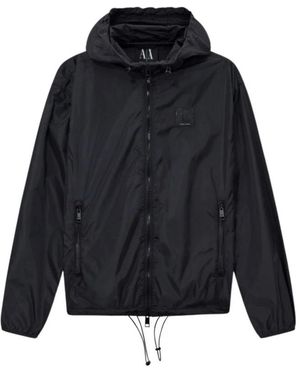 ARMANI EXCHANGE Fitness ,Zwart ,Nylon Coats - Blauw