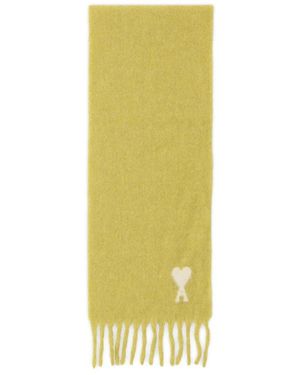 Ami Paris Ami De Coeur Sjaal - Geel