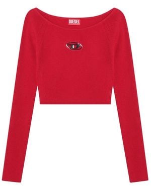 DIESEL Round-Neck Knitwear - Red