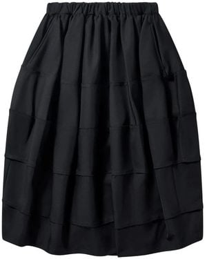 Comme des Garçons Rok Met Rafelranden - Zwart