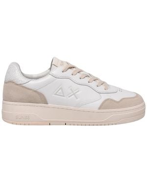 Sun 68 Schoenen ,Wit ,Katoen Big Basket Sneaker