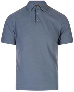 Zanone Tops ,Blauw ,Katoen Polo Mc