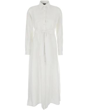 Plain Units Shirt Dresses - Bianco
