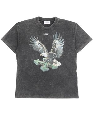 Off-White c/o Virgil Abloh Tops ,Grijs ,Katoen Eagle Arrow 90S Skate S/S T-Shirt