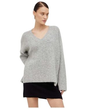 Gestuz V-Neck Truien - Grijs