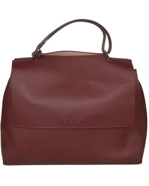 Orciani Tassen ,Bruin ,Leer Sveva Soft Large - Rood