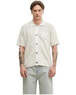 Represent Overhemden ,Katoen Pico Gebreide Shirt - Grijs