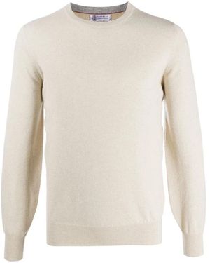 Brunello Cucinelli Round-Neck Knitwear - Bianco