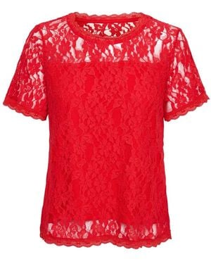 Cream Blouses - Rouge