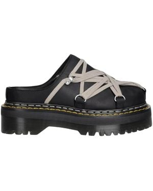 Rick Owens Schoenen ,Zwart ,Leer Quad Sole Megalace Mule