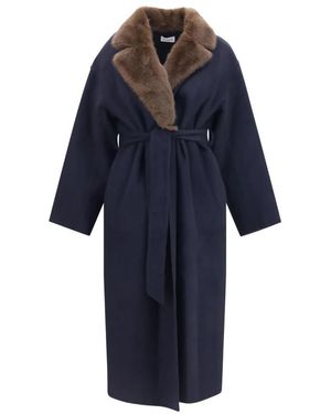 P.A.R.O.S.H. Belted Coats - Azul