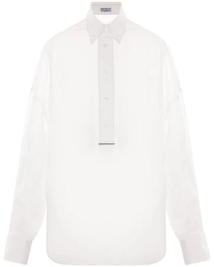 Brunello Cucinelli Monili-Detail Blouse - Wit