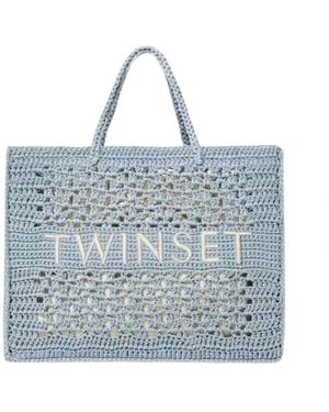 Twinset Tote Bags - Bleu