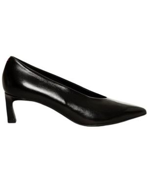 Halmanera Zwarte Leren Decolletè Schoenen