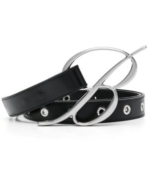 Blumarine Accessoires ,Zwart ,Leer Cintuta Pelle