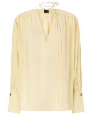 Pinko Overhemden ,Geel ,Katoen Asola Blouse - Naturel
