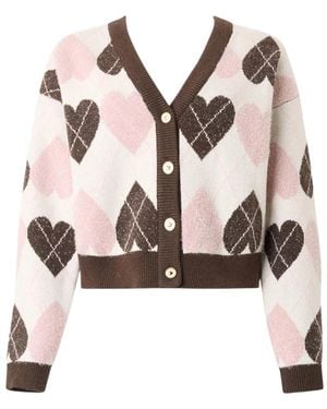 Twinset Cropped Check Vest - Roze
